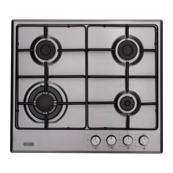EVIDO VALEO 60FX gáz főzőlap,inox,WOK