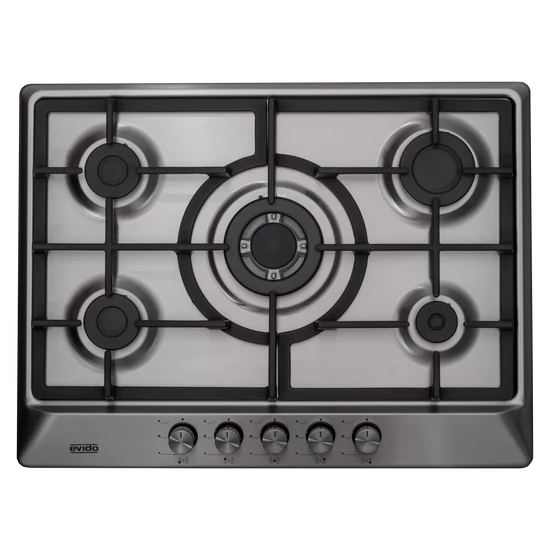 EVIDO VALEO 70X gázfőzőlap,70 cm,WOK,inox