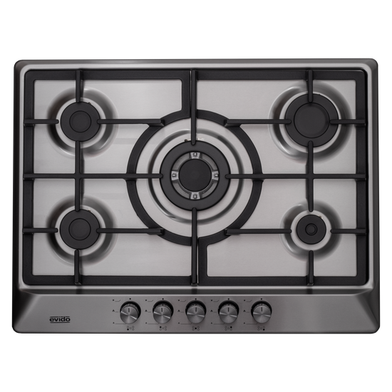 EVIDO VALEO 70X gázfőzőlap,70 cm,WOK,inox