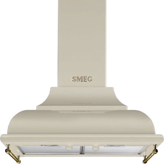 SMEG CORTINA design kürtős fali páraelszívó, 60 cm, bézs