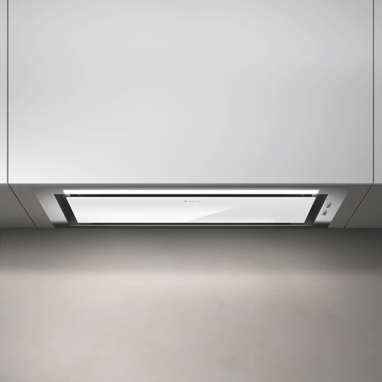ELICA HIDDEN 2.0 IXGL/A/90 beépíthető páraelszívó, A energiaosztály, IEC turbo: 700 m3/h, 90 cm, inox/üveg