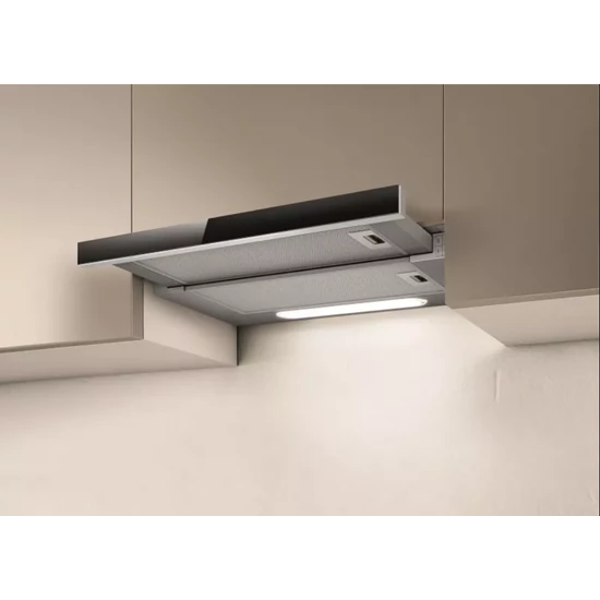 ELICA ELITE 14 LUX GRVT/A/60 teleszkópos páraelszívó, 60 cm, ezüst/fekete üveg front
