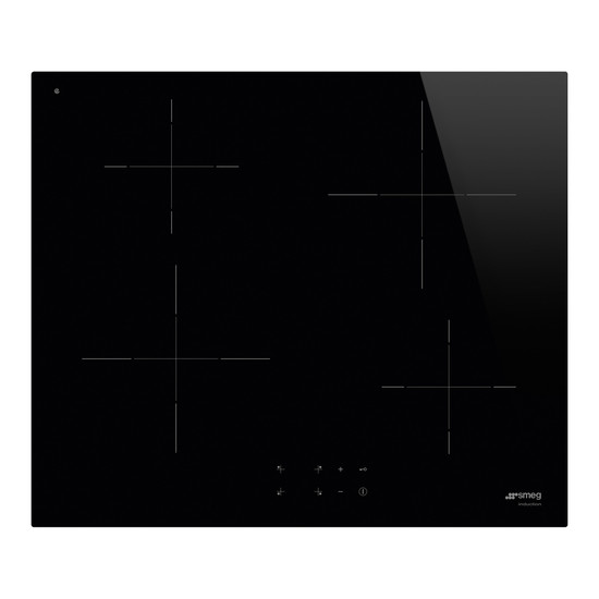 SMEG INDUKCIÓS FŐZŐLAP, Universal design, 60 cm, 4 főzőzóna, fekete üveg