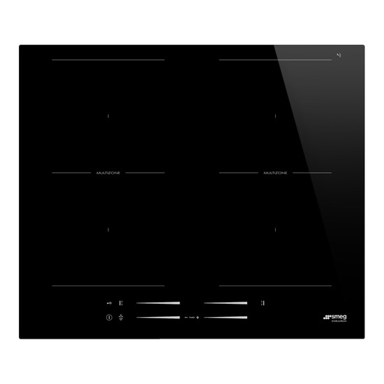 SMEG INDUKCIÓS FŐZŐLAP, Universal design, 60 cm, 4 főzőzóna, 2 MultiZone híd zóna, egyenes él, fekete üveg SMEG INDUKCIÓS FŐZŐLAP, Universal design, 60 cm, 4 főzőzóna, 2 MultiZone híd zóna, egyenes él, fekete üveg