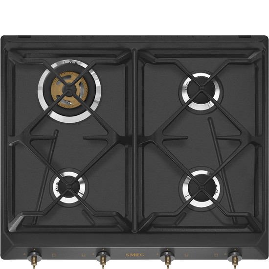 SMEG GÁZ FŐZŐLAP, Colonial design, 60 cm, 4 gázégő, antracit SMEG GÁZ FŐZŐLAP, Colonial design, 60 cm, 4 gázégő, antracit