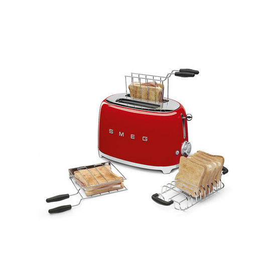 SMEG KENYÉRPIRÍTÓ, retro, 2 szeletes, piros