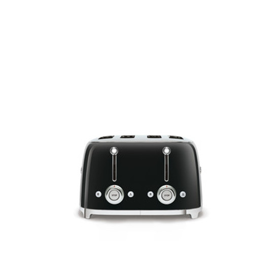 SMEG KENYÉRPIRÍTÓ, retro, 2x2 szeletes, fekete