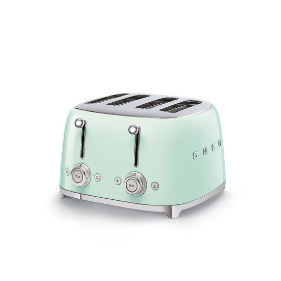 SMEG KENYÉRPIRÍTÓ, retro, 2x2 szeletes, világoszöld