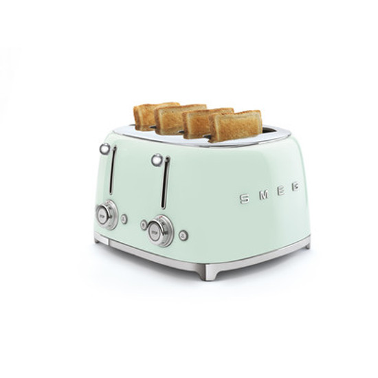 SMEG KENYÉRPIRÍTÓ, retro, 2x2 szeletes, világoszöld