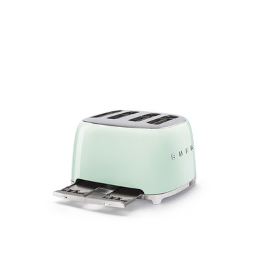 SMEG KENYÉRPIRÍTÓ, retro, 2x2 szeletes, világoszöld