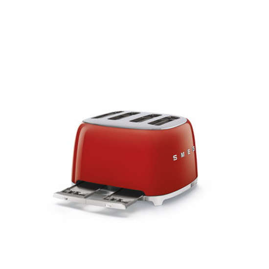 SMEG KENYÉRPIRÍTÓ, retro, 2x2 szeletes, piros