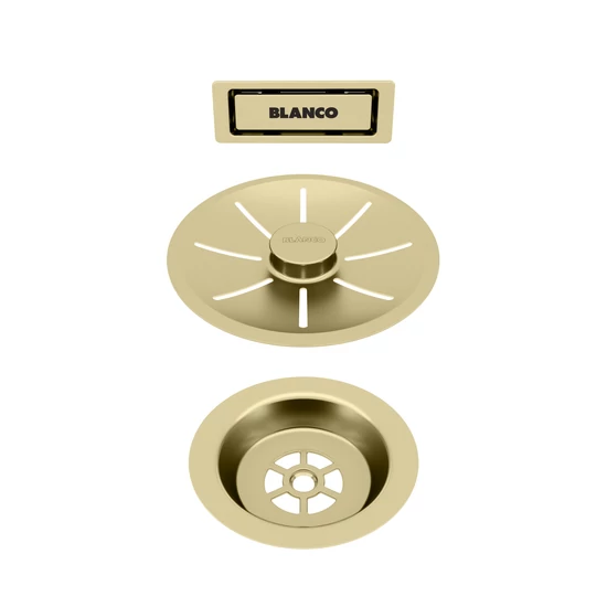 BLANCO InFino szett egy medencés mosogatóhoz, satin gold, lefolyógarnitúrát nem tartalmaz