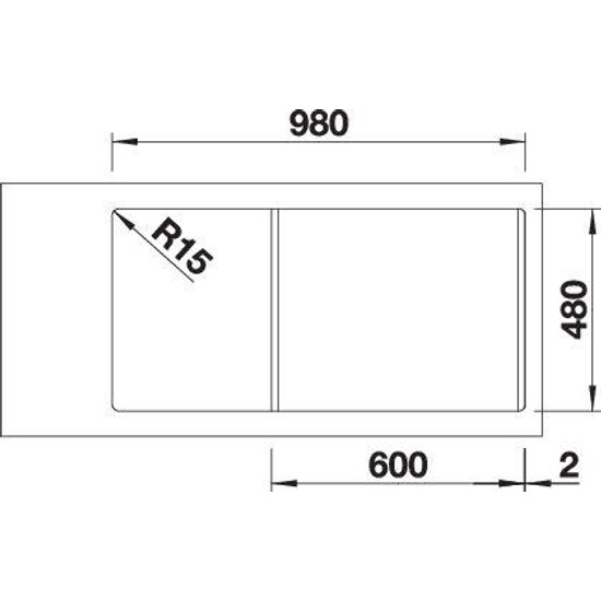 Mosogató Blanco SONA XL 6 S vulkánszürke exc.n. Mosogató Blanco SONA XL 6 S vulkánszürke exc.n.