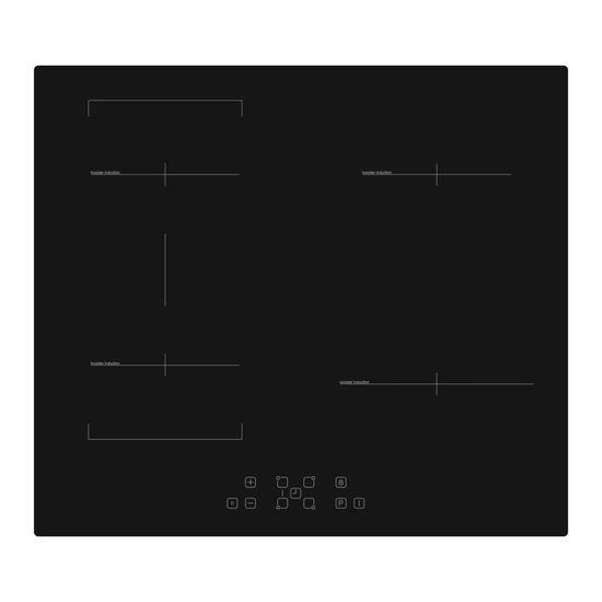 EVIDO VETRO 60BB indukciós főzőlap, 60 cm, multizone, fekete