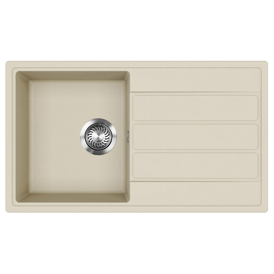 EVIDO EASY 45S gránit mosogató 760x440 bézs, lefolyógarnitúrával