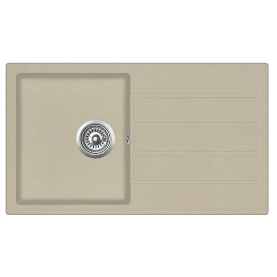 EVIDO EASY 45S gránit mosogató 760x440 bézs, lefolyógarnitúrával