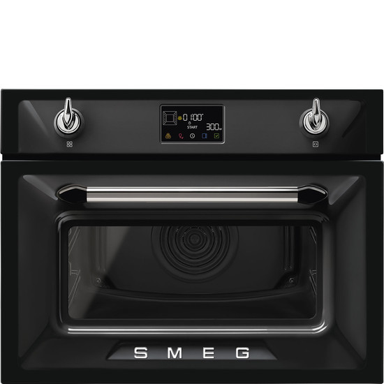 SMEG KOMPAKT KOMBINÁLT MIKROHULLÁMÚ SÜTŐ, Victoria design, Galileo, 45 cm, ES LCD, fekete SMEG KOMPAKT KOMBINÁLT MIKROHULLÁMÚ SÜTŐ, Victoria design, Galileo, 45 cm, ES LCD, fekete