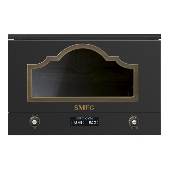 SMEG BEÉPÍTHETŐ MIKROHULLÁMÚ SÜTŐ, Cortina design, 22 liter, antracit SMEG BEÉPÍTHETŐ MIKROHULLÁMÚ SÜTŐ, Cortina design, 22 liter, antracit