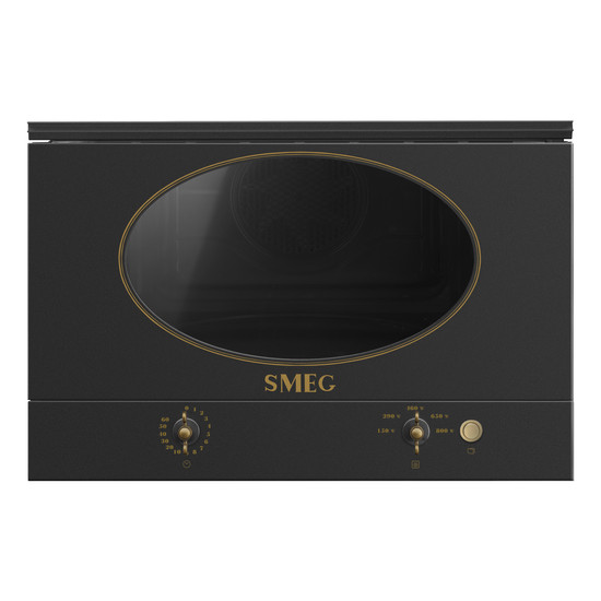SMEG BEÉPÍTHETŐ MIKROHULLÁMÚ SÜTŐ, Colonial design, 22 liter, antracit
