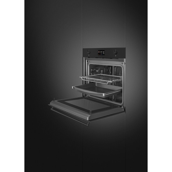 SMEG KOMBINÁLT MIKROHULLÁMÚ SÜTŐ, Classica design, Galileo, 60 cm, ES LCD, matt fekete SMEG KOMBINÁLT MIKROHULLÁMÚ SÜTŐ, Classica design, Galileo, 60 cm, ES LCD, matt fekete