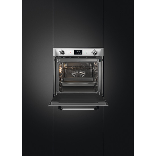 SMEG PIROLITIKUS HŐLÉGKEVERÉSES SÜTŐ, Victoria design, Galileo, 60 cm, ES LCD, inox SMEG PIROLITIKUS HŐLÉGKEVERÉSES SÜTŐ, Victoria design, Galileo, 60 cm, ES LCD, inox