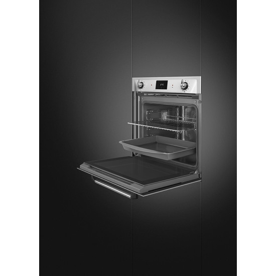 SMEG PIROLITIKUS HŐLÉGKEVERÉSES SÜTŐ, Victoria design, Galileo, 60 cm, ES LCD, inox SMEG PIROLITIKUS HŐLÉGKEVERÉSES SÜTŐ, Victoria design, Galileo, 60 cm, ES LCD, inox