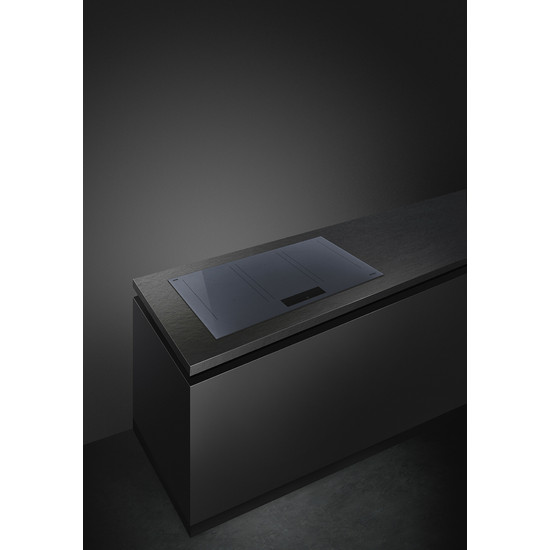 SMEG INDUKCIÓS FŐZŐLAP, Linea design, 90 cm, 6 főzőzóna, 3 MultiZone híd zóna, neptune szürke üveg