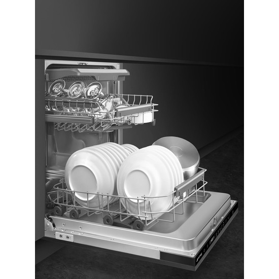 SMEG TELJESEN BEÉPÍTHETŐ MOSOGATÓGÉP, 45 cm, 10 teríték, 8 funkció, 2 hőmérséklet, 46dB SMEG TELJESEN BEÉPÍTHETŐ MOSOGATÓGÉP, 45 cm, 10 teríték, 8 funkció, 2 hőmérséklet, 46dB