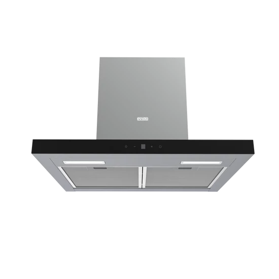 EVIDO LINE 60B T-shape fali páraelszívó, 60 cm, inox/fekete üveg, érintőszenzor