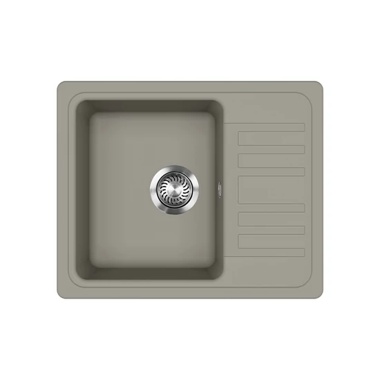 EVIDO Home 45S compact gránit mosogató 575x460 mm platina