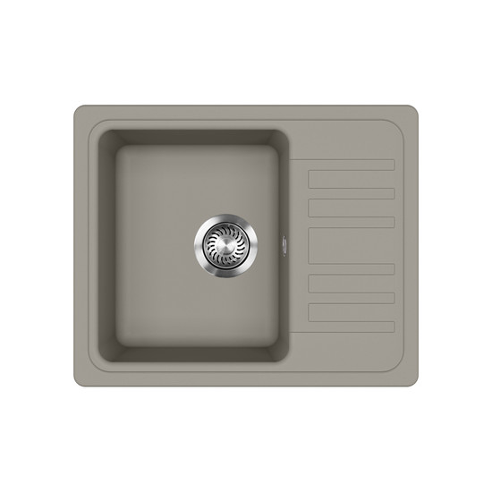 EVIDO Home 45S compact gránit mosogató 575x460 mm platina