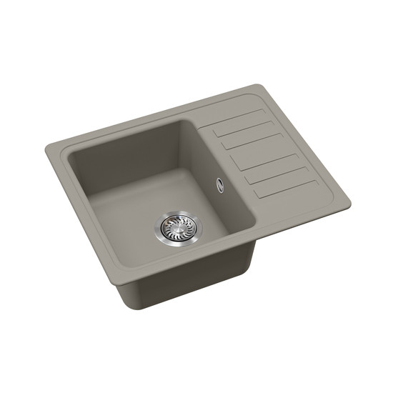 EVIDO Home 45S compact gránit mosogató 575x460 mm platina