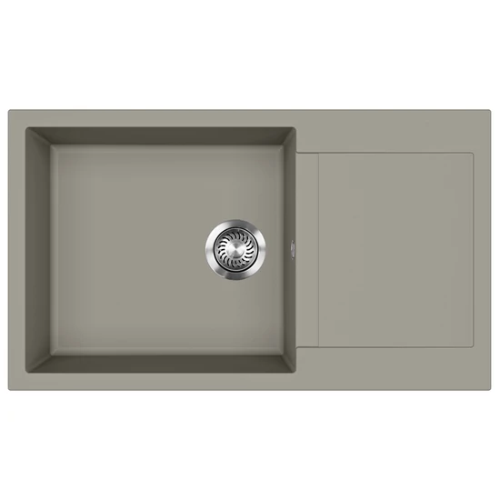 EVIDO Cubo XL 6S compact gránit mosogató, 860 x 500 mm, platina