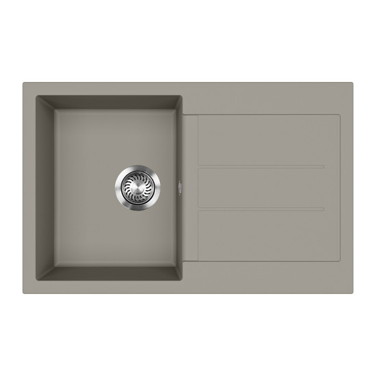 EVIDO Cubo 45S gránit mosogató, 780 x 500 mm, platina
