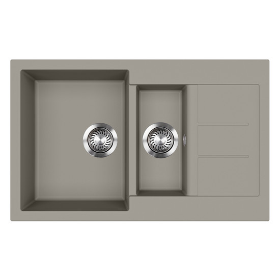 EVIDO Cubo 6S compact gránit mosogató 800x500 platina