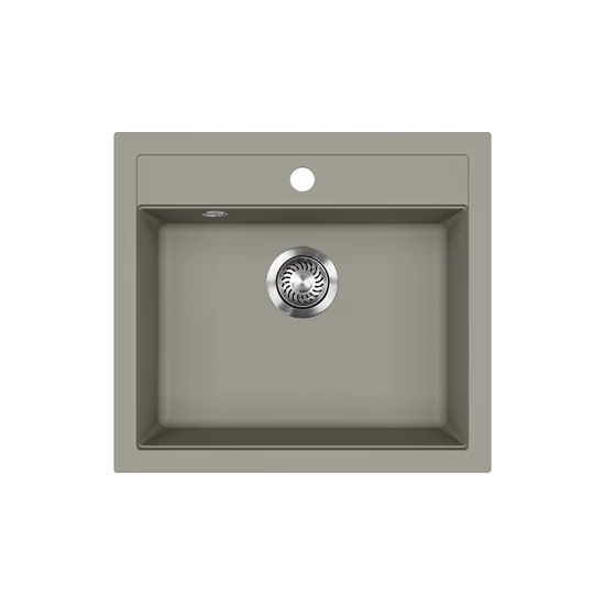 EVIDO Quadro 6 gránit mosogató, 562 x 510 mm, platina