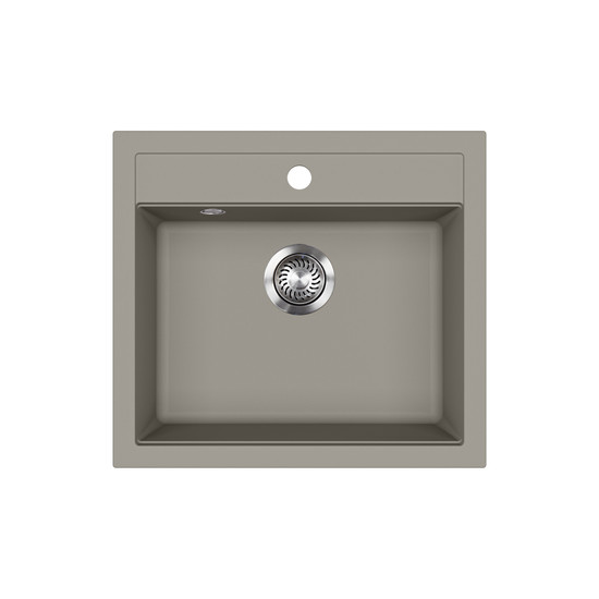 EVIDO Quadro 6 gránit mosogató, 562 x 510 mm, platina