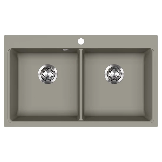 EVIDO QUADRO 9 gránit mosogató, 860 x 510 mm, platina