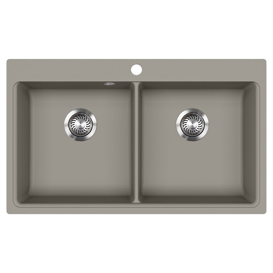EVIDO Quadro 9 gránit mosogató, 860 x 510 mm, platina