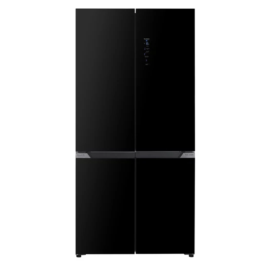 EVIDO SPACE FIT 505B szabadonálló 4 ajtós hűtő és fagyasztó, 91x190 cm, 505 l, D energiaosztály, fekete üveg