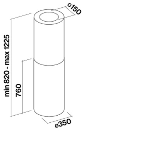 FALMEC POLAR EVO sziget páraelszívó, 35 cm, fehér