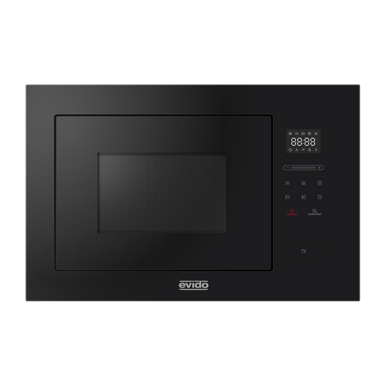 EVIDO COMFORT 45MB beépíthető mikrohullámú sütő, 25 l, érintőszenzor, fekete