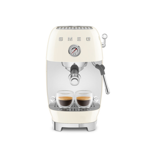 SMEG ESPRESSO KÁVÉFŐZŐ COLD BREW FUNKCIÓVAL, retro, bézs
