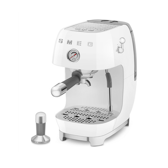 SMEG ESPRESSO KÁVÉFŐZŐ COLD BREW FUNKCIÓVAL, retro, fehér