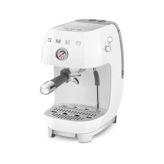 SMEG ESPRESSO KÁVÉFŐZŐ COLD BREW FUNKCIÓVAL, retro, fehér