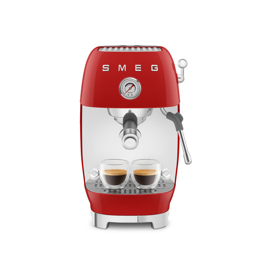 SMEG ESPRESSO KÁVÉFŐZŐ COLD BREW FUNKCIÓVAL, retro, piros