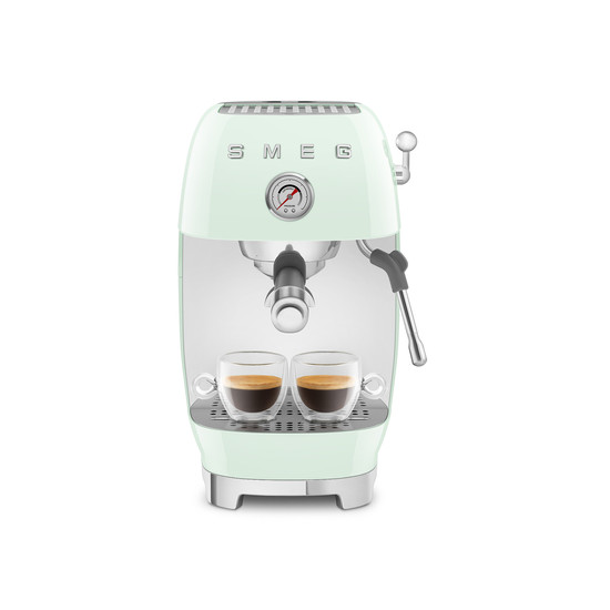 SMEG ESPRESSO KÁVÉFŐZŐ COLD BREW FUNKCIÓVAL, retro, világoszöld