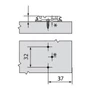 Kép 2/3 - B 173H7130 3mm-es Excenteres keresztalakú szerelőtalp-1