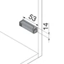 Imagine 5/5 - B 956.1201 Tip-on egyenes adapter rövid Szürke-4