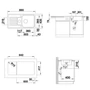 Kép 2/2 - Blanco Favos 6S SG Fehér Silgránit mosogató 1m+gyüm+csepp. ect.nélk. 521416-02